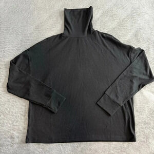 Forever 21 Black Long Sleeve Turtleneck Shirt in Size S